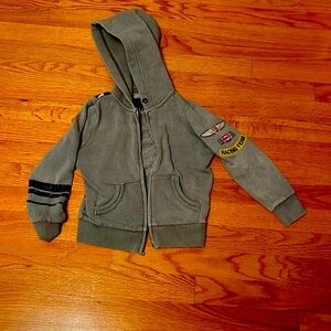 Butter size 4 hooded zip up sweatshirt